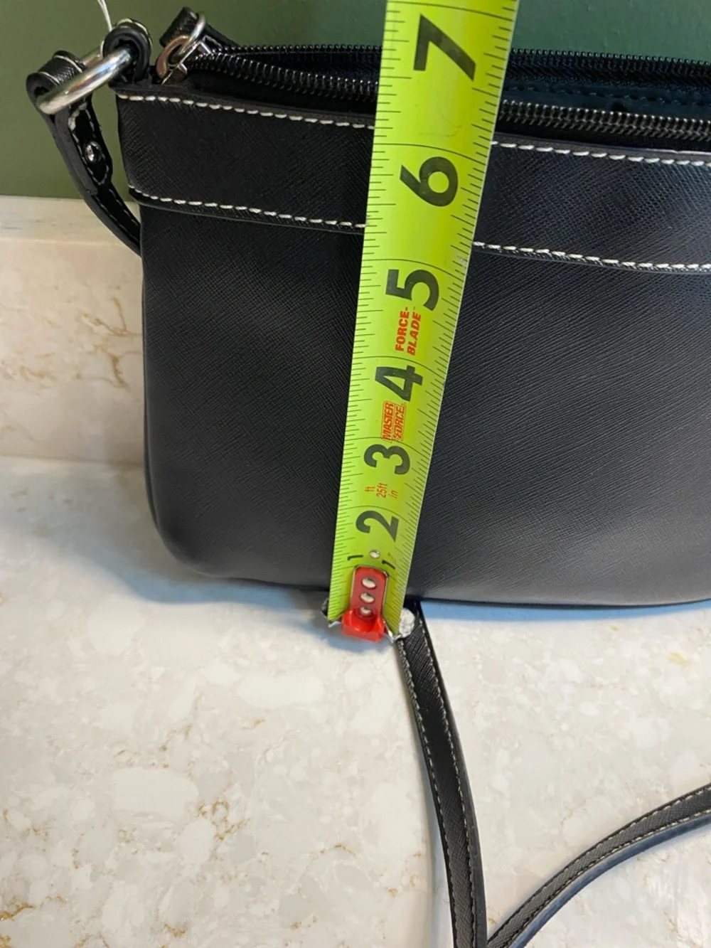 Nine West Black Crossbody Wristlet with Contrast Stitching